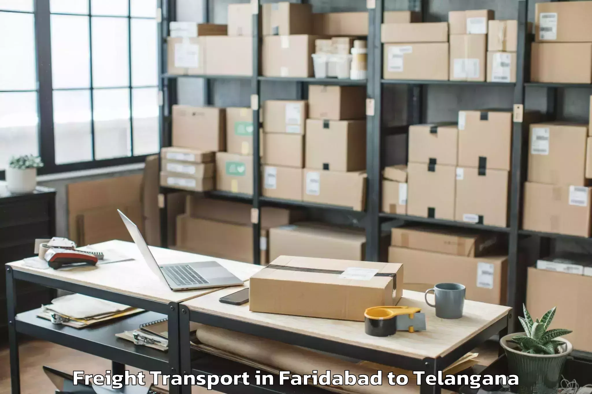 Discover Faridabad to Mutharam Manthani Freight Transport